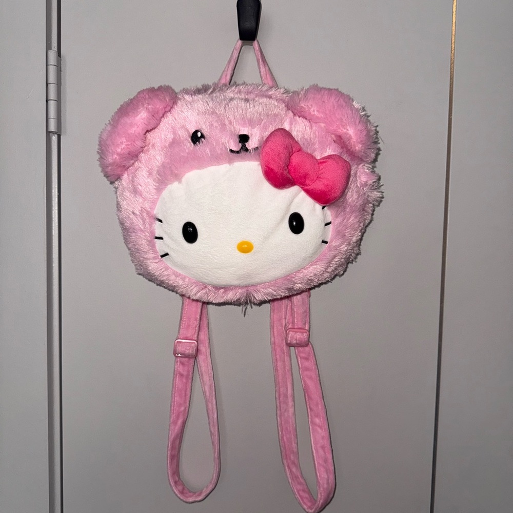 Hello Kitty Pink Plush Backpack